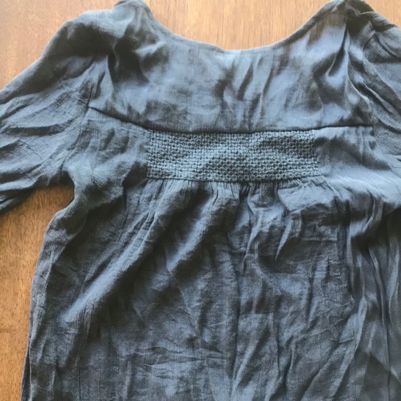 Charcoal Monoreno peasant top with tassels - Picture 5 of 6